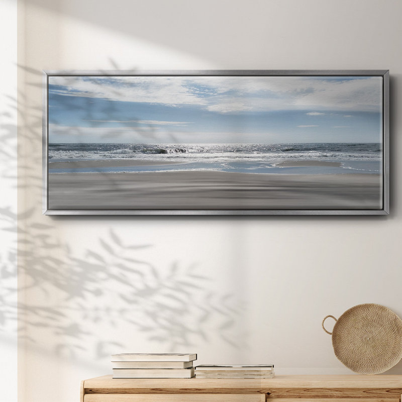 Beach Bliss - toile encadrée, H 24 po x l 60 po x P 1,5 po, Argent