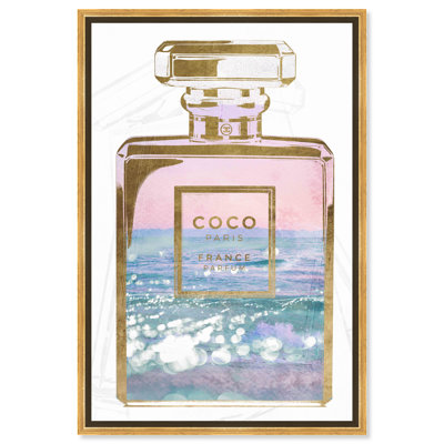 «Fashion and Glam Blush Ocean Spray Perfume Perfume», reproduction d'art sur toile