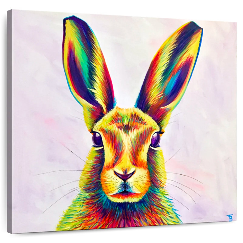 Crowle Rainbow Hare, 24" H x 24" W