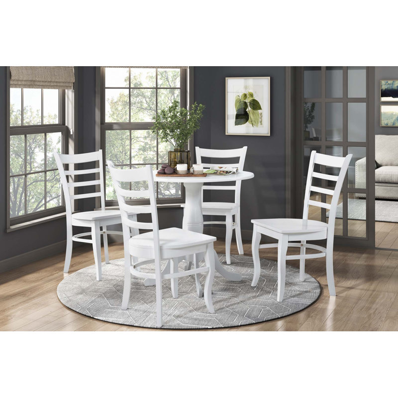 5Pc Dining Set Round Table And 4 Chairs Set