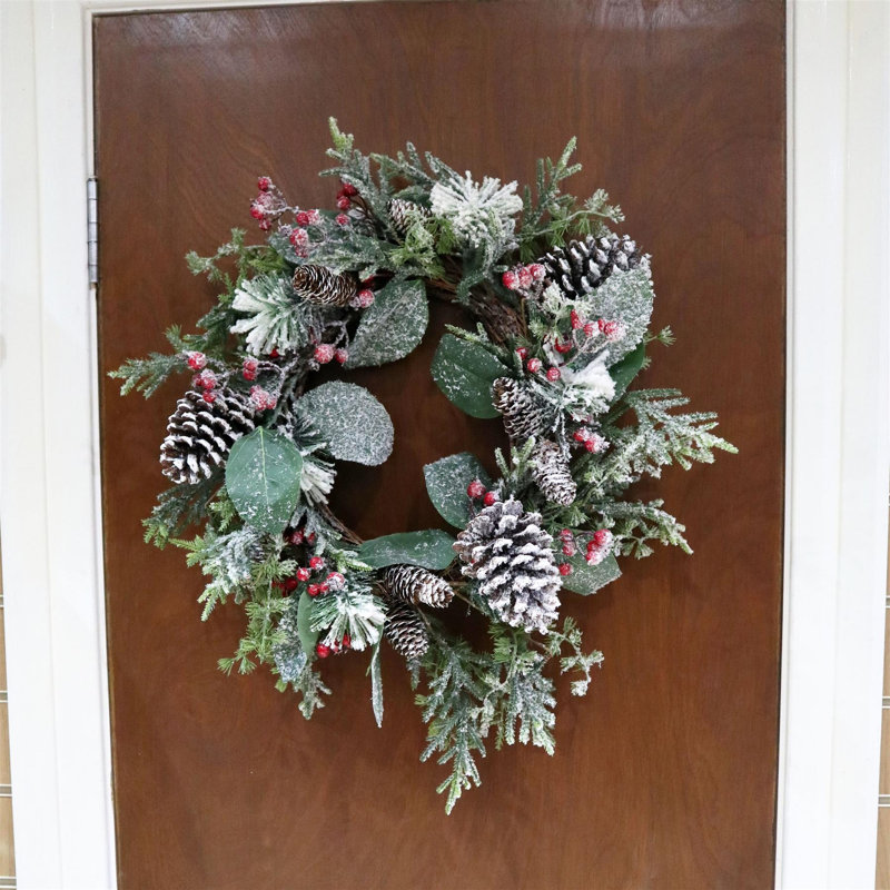 Faux PVC 46cm Christmas Wreath