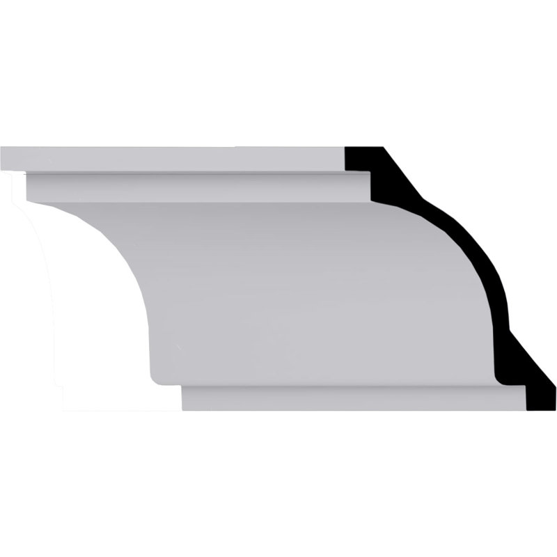 Classic White Polyurethane Crown Moulding 94.5" Length