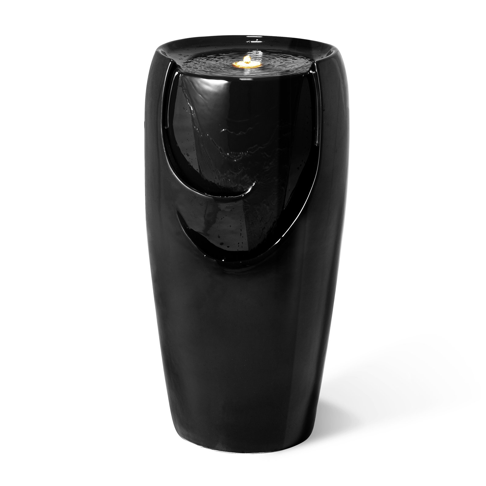 Rorer Fountain, 29.25" H x 14.25" W x 15.25" D, Black