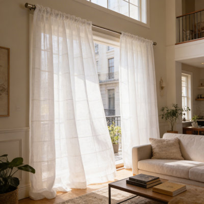 Rayna Semi Sheer Curtain Panel Pair