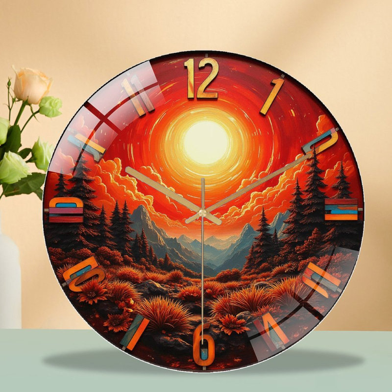 Horloge murale Sunset Mountain