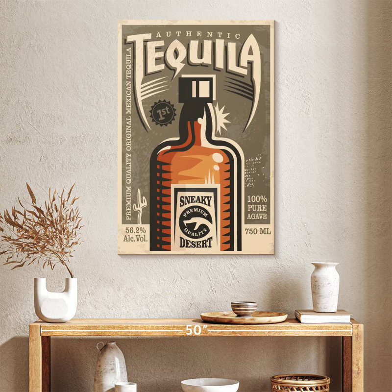 Tergel Retro Tequila Typography, 24" H x 16" W