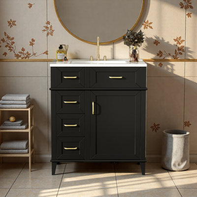 30-Inch Bathroom Vanity With Ceramic Sink
