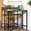 Table de bar et tabourets gris pour 2 personnes peu encombrants