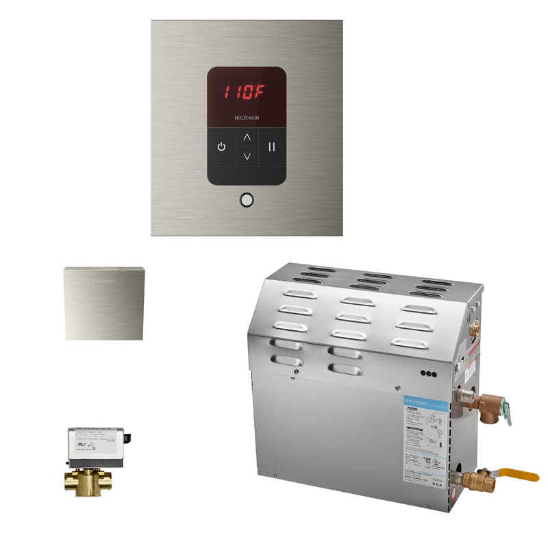 Ensemble de générateur à vapeur pour bain 7,5 kW, Nickel brossé