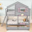 Lit superposé simple au-dessus de simple avec tiroirs Playhouse-Inspired-1051875492