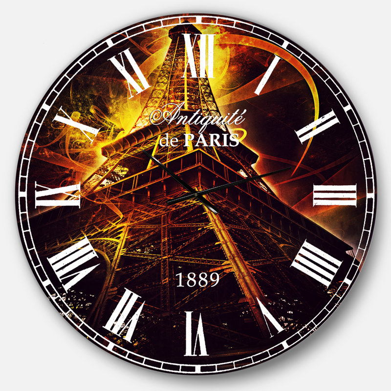Horloge murale Paris Tour Eiffel, Surdimensionné