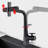 Matte Black Kitchen Faucet With Pull Down - Temperature Display Feature Single Handle And Three Water Outlet Patterns  Stream, Spray, Rainfall  For Sink & Objects