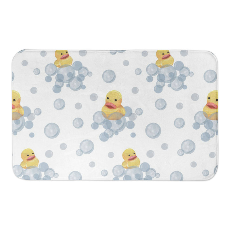 Non-Slip Bath Rug, White