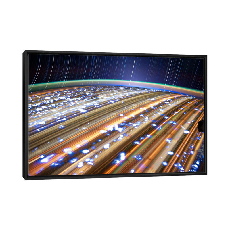 Lenworth " Long Exposure Star Photograph From Space III " by Unknown Artist, 40" H x 60" W x 1.5" D, No Mat, Wrapped Canvas