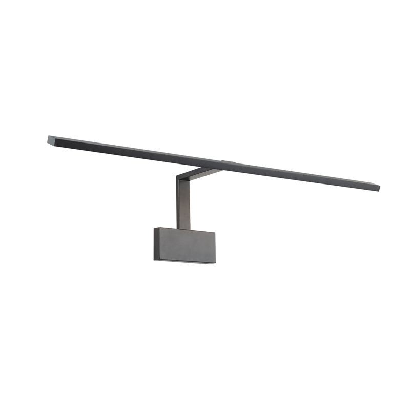 Applique murale à 1 lumière DEL câblée à intensité variable, H 8,13 po x l 8,88 po x P 34 po, Noir