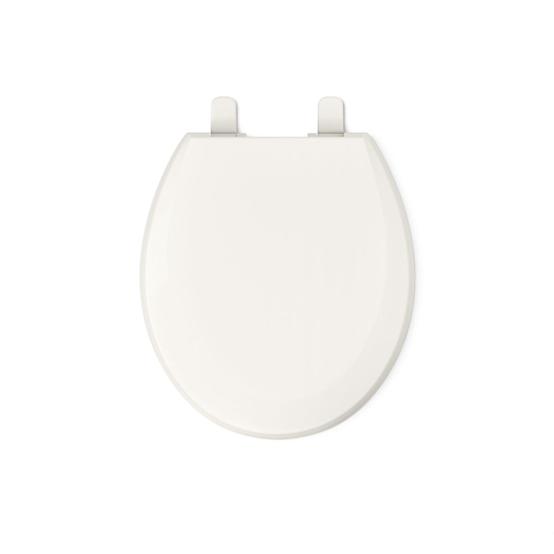 Lustra with Quick-Release Hinges Toilet Seat, Biscuit, Round