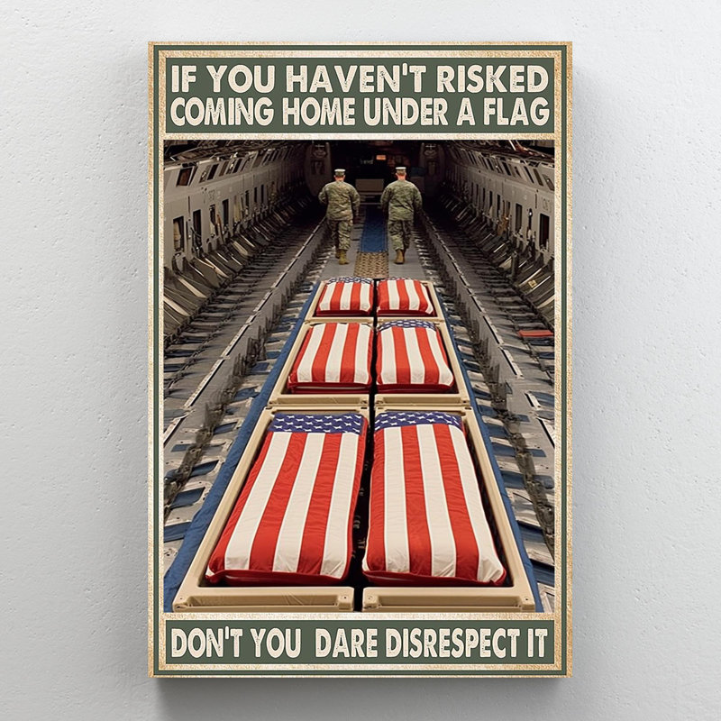 Soldier Dont You Dare Disrespect It - 1 pièce, impression d'art graphique rectangulaire sur toile tendue