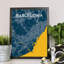 Barcelona City Map - No Frame Print-1815498329