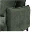 Chaise d'appoint en polyester vert foncé avec coussin et structure en bois d'eucalyptus-130633049