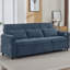 Canapé convertible 2 en 1 avec fauteuil inclinable réversible et lit escamotable, idéal pour les salons modernes, bleu-621181478
