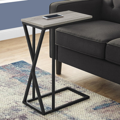 Table d'appoint décorative en forme de C, côté collation, salon, chambre à coucher, métal, contemporain, moderne
