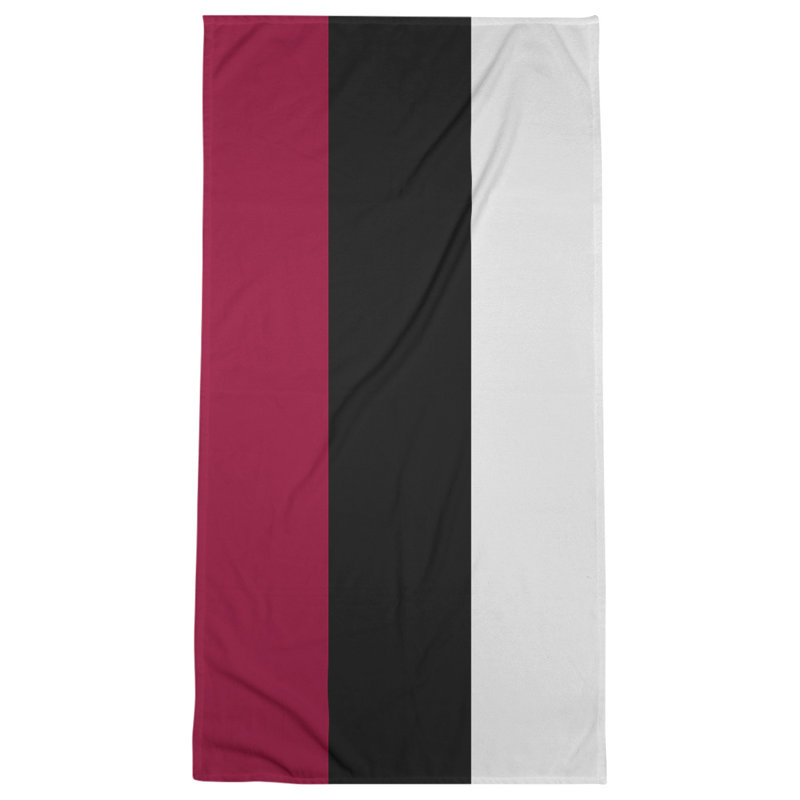 Cotton Blend Lightweight Bath Towel, Red/Black