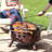 Mast Round Wood-Burning Bronze Finish Crossweave Fire Pit with Screen and Poker-1251859383