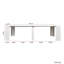 Table de salle à manger extensible rectangulaire avec console multifonctionnelle H 30,71 po x P 20,08 po x l 35,43 po Blanc-251248564-245650787