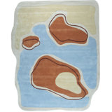 Hand Tufted Wool Area Rug in Blue