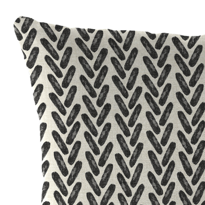 Sunbrella Outdoor Throw Pillow, Hatch Black