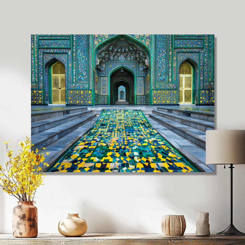 Sanctuaire soufi, mosquée pakistanaise Lahore II, H 12 po x l 20 po x P 0,84 po