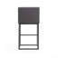Tabouret de bar rembourré en métal gris