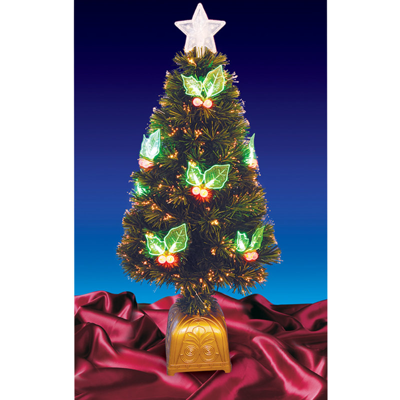 Arbre de Noël artificiel vert moyen 4 pi avec lumières multiples 4 po