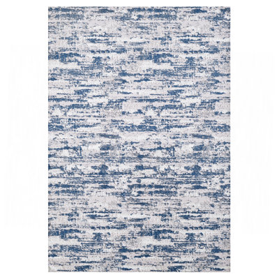 Tapis tissé bleu marine Nautical