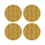 Sous-verres ronds en cuir vegan
