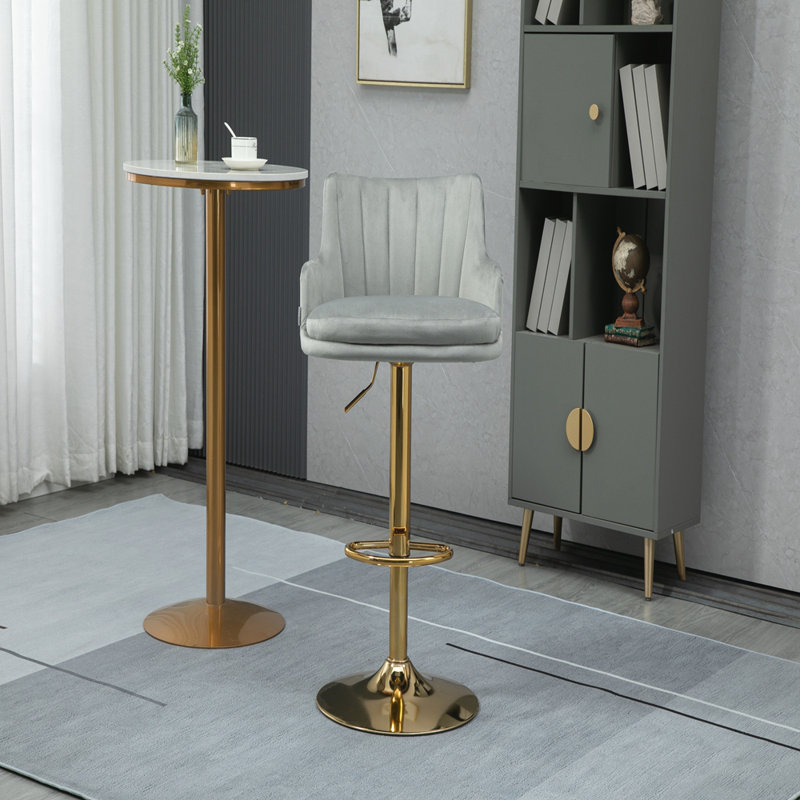 Tabouret pivotant à hauteur réglable, Gris