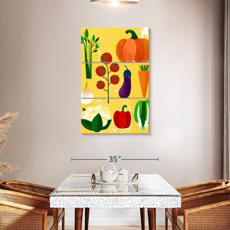 Yarlin Vegetable Variety, 57" H x 36" W