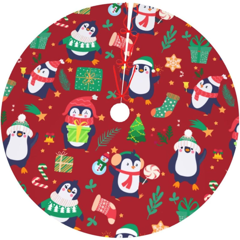 Abstract Polyester Blend Tree Skirt