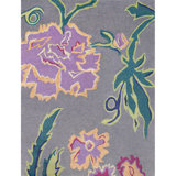 Trinidad Floral Area Rug in Gray/Citron Green/Bright Yellow/Rich Lavender