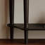 Console demi-cercle en bois massif noir-697354882