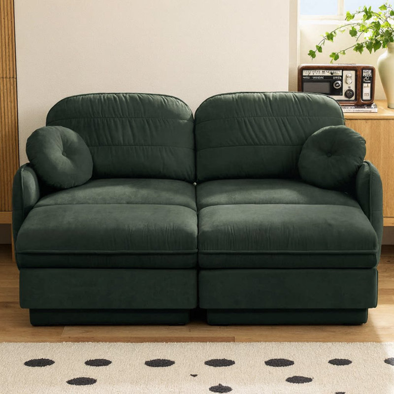 Canapé Chenille Cloud, Vert
