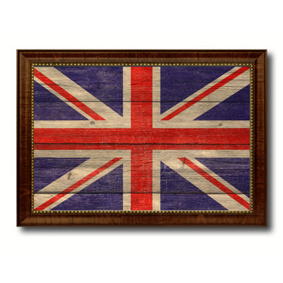 «United Kingdom Country Flag», reproduction d'impression sur toile encadrée