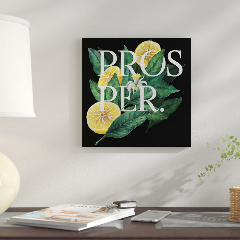 « prospér & prospére i », impression sur toile, H 12 po x l 12 po x P 0,75 po, Pas de tapis, Toile tendue