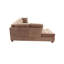 Salon modulaire en suède gaufré canapé modulaire de couleur truffe avec coussins contemporain capitonné (NO OTTOMAN)