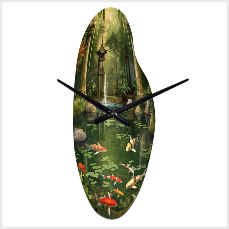 Power - Grande horloge murale 3D en bambou, Grand