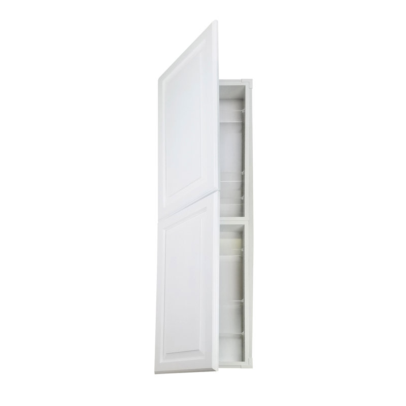 14" W x 50" H x 3.5" D Linen Cabinet, White