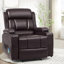 Fauteuil inclinable et chauffant de massage en simili cuir avec porte-gobelets Lumir-206942130