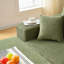 Canapé modulaire en forme de U 8 pièces, grand canapé convertible avec méridienne surdimensionnée et lit, revêtement en velours côtelé de luxe, aucun assemblage nécessaire, ensemble de canapé familial pour le salon, vert-1123304953