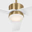 Ventilateur de plafond intérieur Heredia avec tige filetée, pales en ABS blanc mat et télécommande portable-1022676603