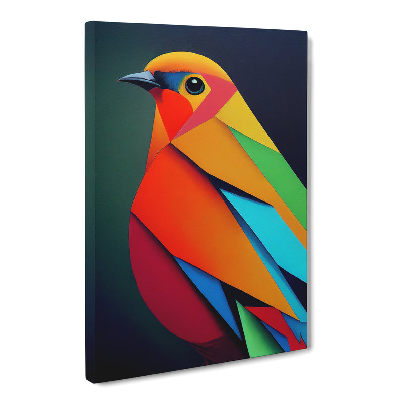Aspenson Robin Bird Abstract Vol.6 - Wrapped Canvas, 76cm H x 50cm W x 3cm D